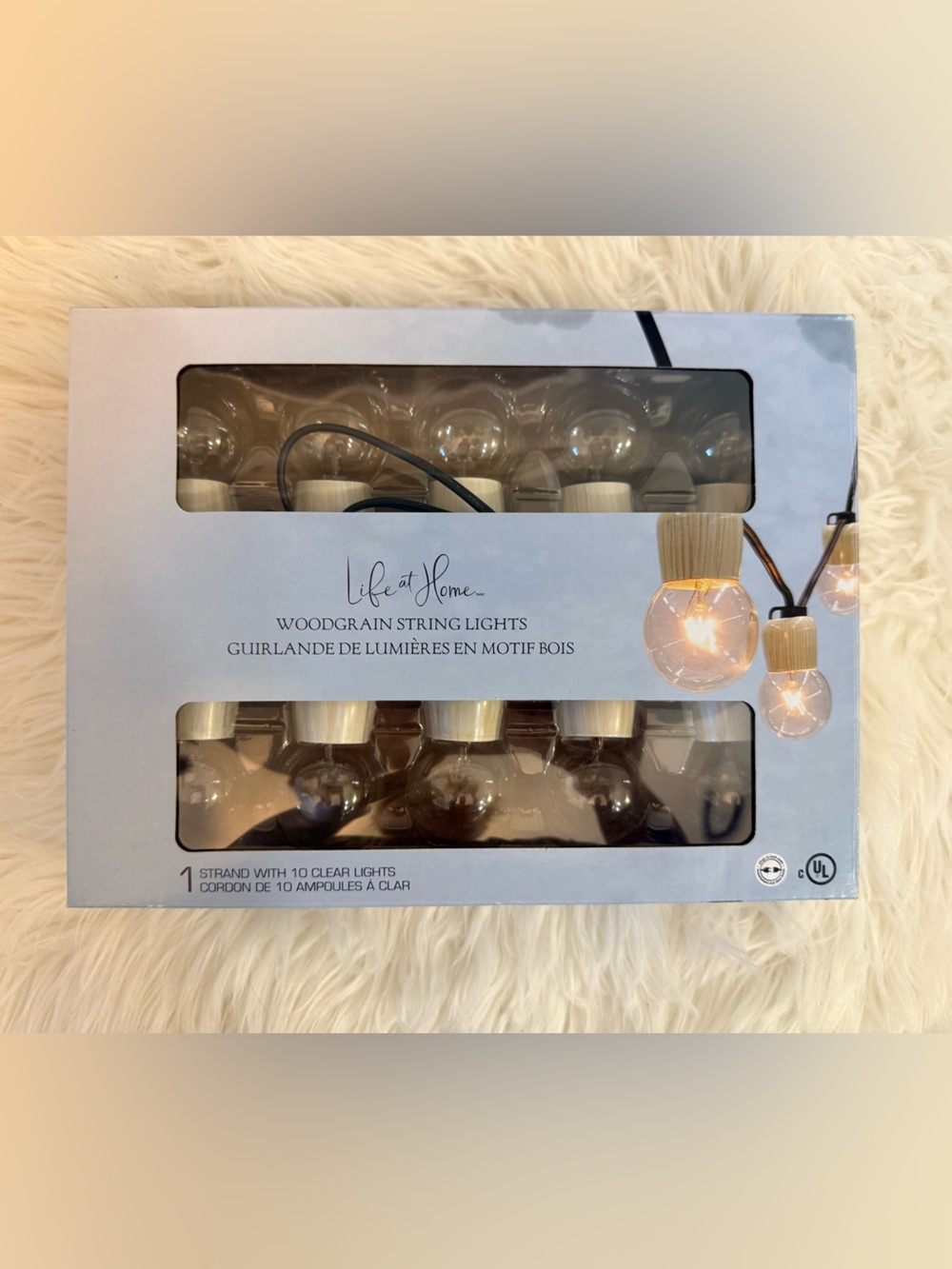 💫4/$25 • Life At Home Woodgrain String Lights